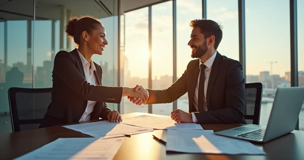 Acordo entre as partes após uma negociação contratual